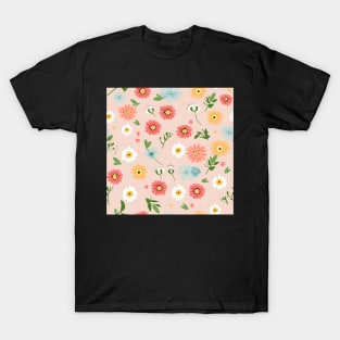 Blossoming Fashion: A Delicate Floral Fabric Pattern #2 T-Shirt